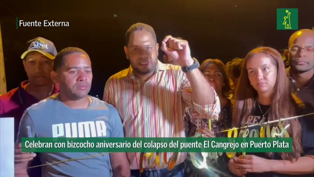 Celebran con bizcocho aniversario del colapso del puente El Cangrejo en Puerto Plata
