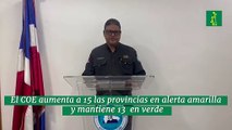 El COE aumenta a 15 las provincias en alerta amarilla y mantiene 13  en verde por posibles crecidas de ríos, arroyos y cañadas