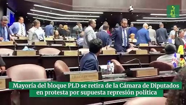 Mayoría del bloque del PLD se retira de la Cámara de Diputados en protesta por supuesta represión política