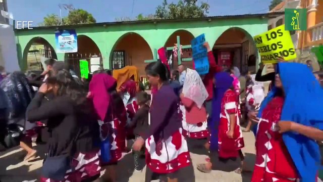 Indígenas tzotziles marcharon por la paz tras ola de violencia en el sureste de México