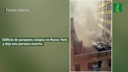 Edificio de parqueos colapsa en Nueva York y deja una persona muerta