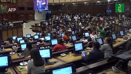 Lasso proclama su inocencia durante juicio político en el Congreso de Ecuador