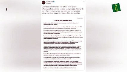 Guaidó llega a Colombia para intentar influir en conferencia sobre Venezuela