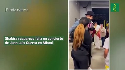 Shakira reaparece feliz en concierto de Juan Luis Guerra en Miami