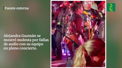 Alejandra Guzmán sé mostró molesta por fallas de audio con su equipo en pleno concierto