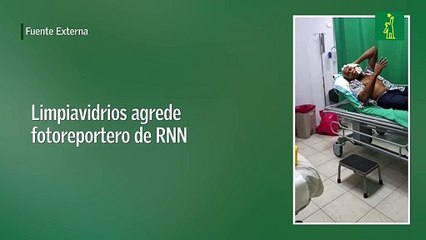 Limpiavidrios agrede fotorreportero de RNN en la avenida John F. Kennedy