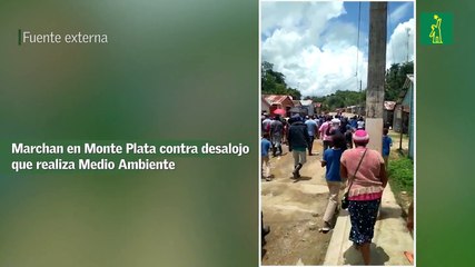 Marchan en Monte Plata contra desalojo que realiza Medio Ambiente