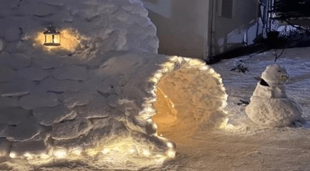 Eyüpsultan’da Eskimolara özenip iglo ev yaptılar