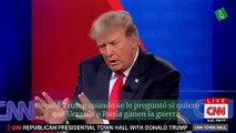 Donald Trump cuando se le preguntó si quiere  que Ucrania o Rusia ganen la guerra