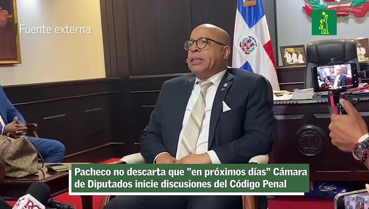 Pacheco no descarta que "en próximos días" Cámara de Diputados inicie discusiones del Código Penal