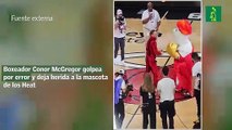 Boxeador Conor McGregor golpea por error y deja herida a la mascota de los Heat