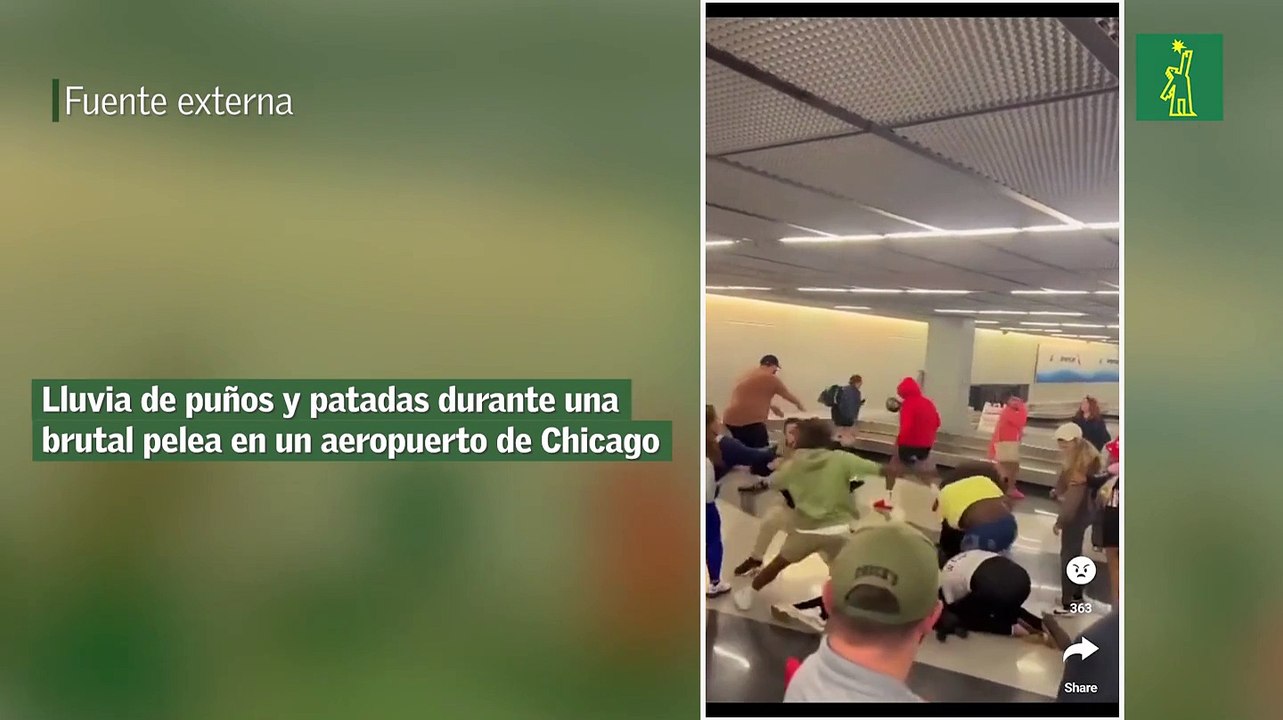 Lluvia de puños y patadas durante una brutal pe...