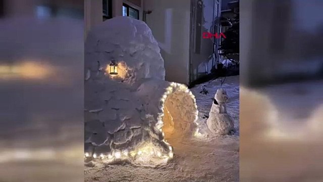 Burası Kutuplar değil İstanbul: Eskimolar'a özenip iglo ev yaptılar