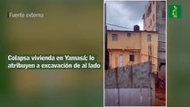 Colapsa vivienda en Yamasá; lo atribuyen a excavación de al lado