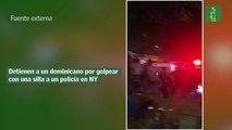 Detienen a un dominicano por golpear con una silla a un policía en NY