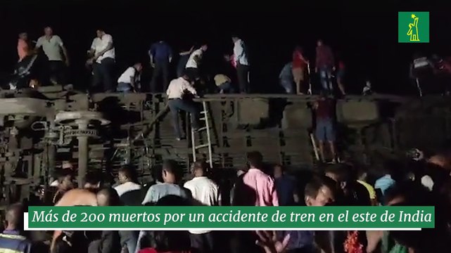 Más de 200 muertos por un accidente de tren en el este de India