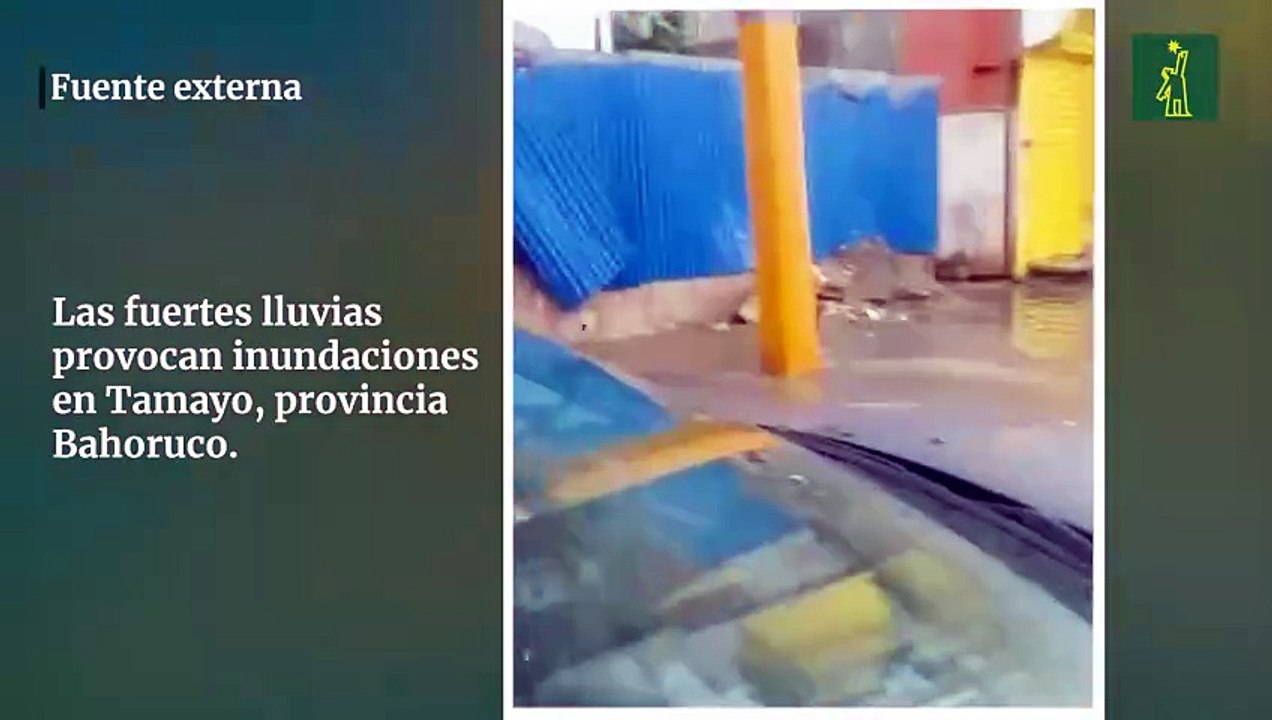Las fuertes lluvias provocan inundaciones en Tamayo, provincia Bahoruco