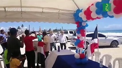 Simulan inauguración del malecón de Nagua en protesta por lentitud de los trabajos