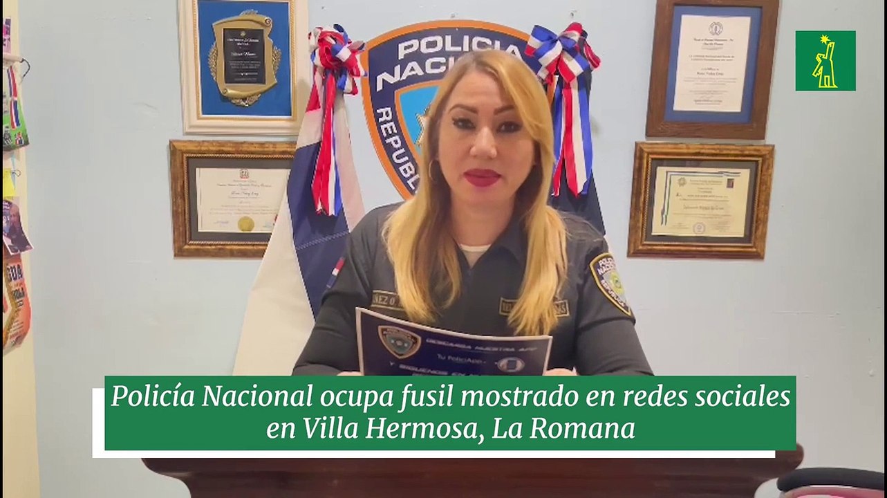 Policía Nacional ocupa fusil mostrado en redes sociales en Villa Hermosa, La Romana