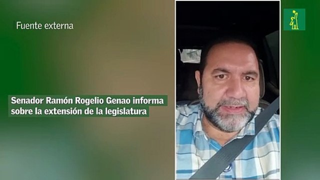 Senador Ramón Rogelio Genao informa sobre la extensión de la legislatura