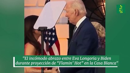 "El incómodo abrazo entre Eva Longoria y Biden durante proyección de “Flamin’ Hot” en la Casa Blanca"