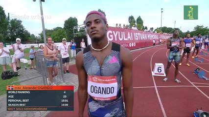 El dominicano Ogando sorprende a Knighton en los 200 metros