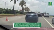 Reportan accidente en la autopista Las Américas hacia aeropuerto