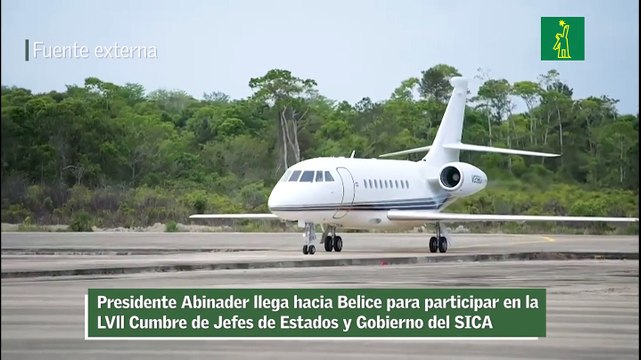 Presidente Abinader llega hacia Belice para participar en la LVll Cumbre de Jefes de Estados y Gobierno del SICA