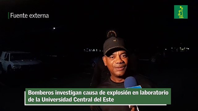 Bomberos investigan causa de explosión en laboratorio de la Universidad Central del Este