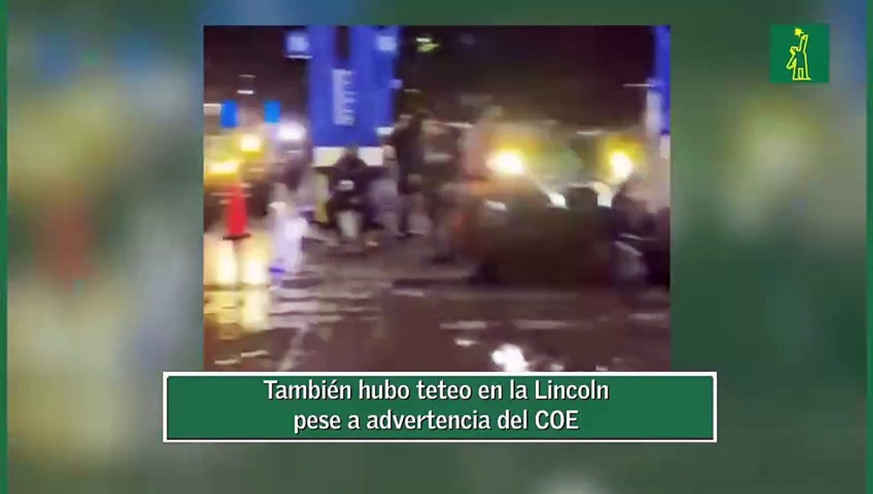 También hubo teteo en la Lincoln pese a advertencia del COE