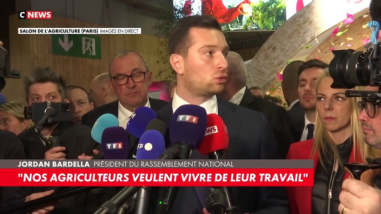 Jordan Bardella : «Si l'agriculture est plongée dans la décroissance, c'est à cause du PPE»