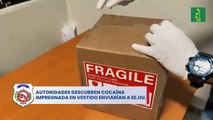 Autoridades descubren cocaína impregnada en vestido que se enviaría a EE.UU.