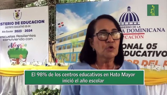 El 98% de los centros educativos en Hato Mayor inició el año escolar