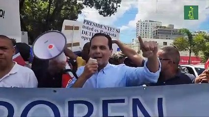 Senador Iván Silva encabeza protesta en contra de la explotación minera