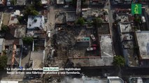 Imágenes aéreas de la zona afectada por explosión en San Cristóbal