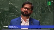 Boric ataca en la ONU al régimen de Ortega y pide levantar sanciones contra Cuba y Venezuela