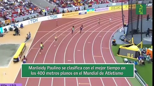 Marileidy Paulino se clasifica con el mejor tiempo en los 400 metros planos en el Mundial de Atletismo