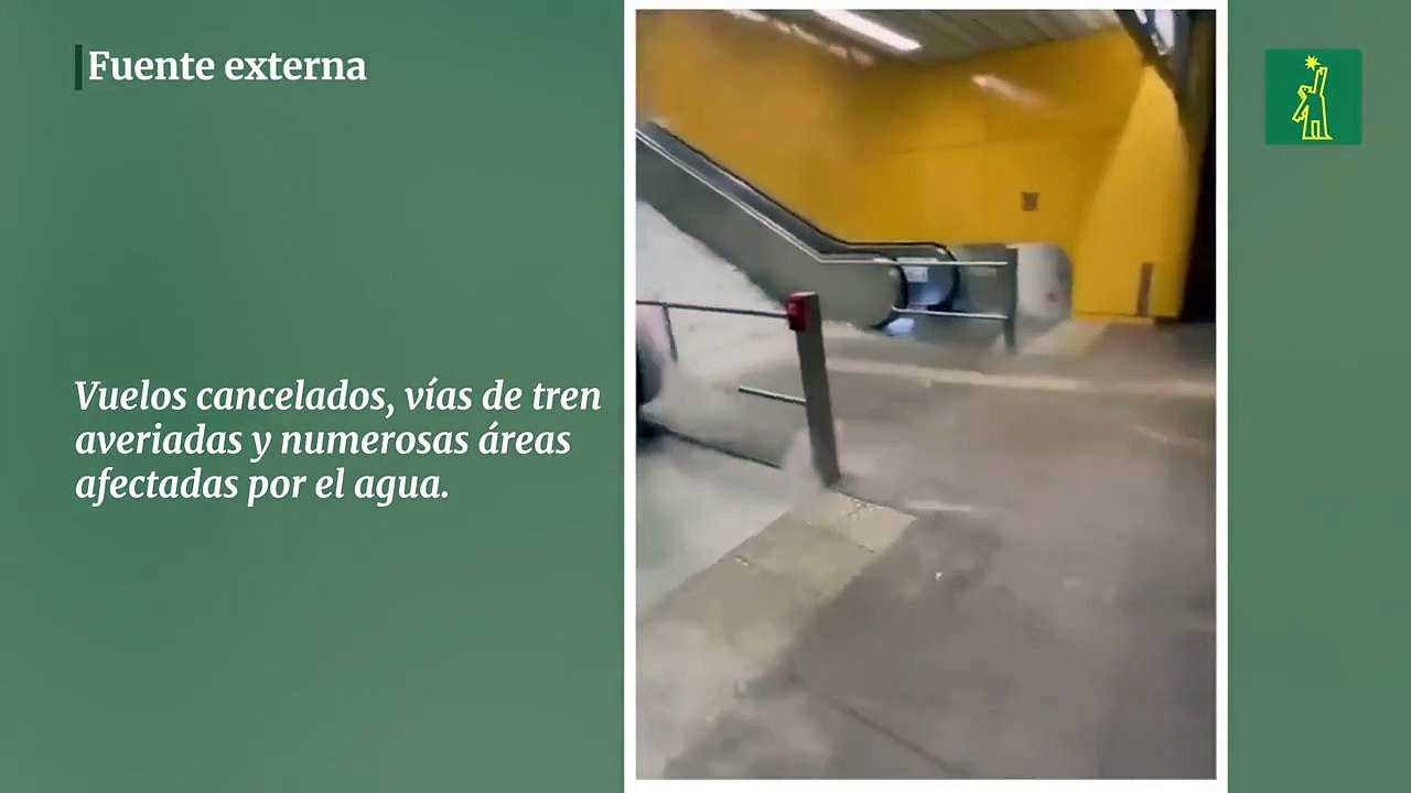 Inundaciones en Frankfurt, Alemania tras fuertes lluvias