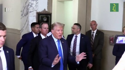 Trump acude al juicio por fraude en Nueva York y enarbola el argumento del ataque político