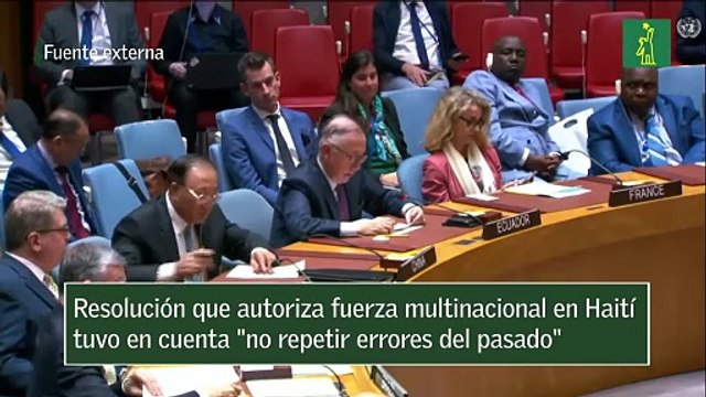 Resolución que autoriza fuerza multinacional en Haití tuvo en cuenta no repetir errores del pasado