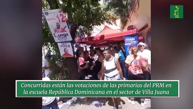 Concurridas están las votaciones de las primarias del PRM en la escuela República Dominicana en el sector de Villa Juana