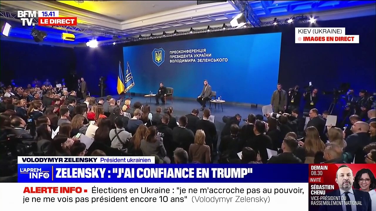 Négociations de fin de guerre en Ukraine: "Je fais confiance à Donald Trump", déclare Volodymyr Zelensky