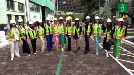 Aspirantes a Miss Universo realizan recorrido por una central geotérmica en El Salvador