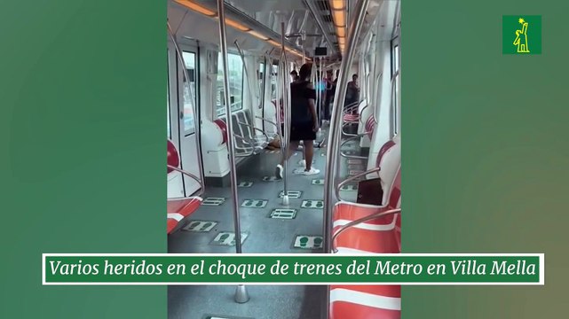 Varios heridos en el choque de trenes del Metro en Villa Mella
