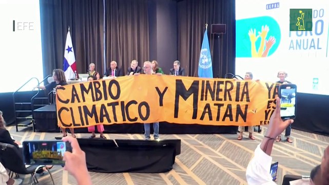 Activistas panameños protestan contra contrato minero en foro sobre medio ambiente