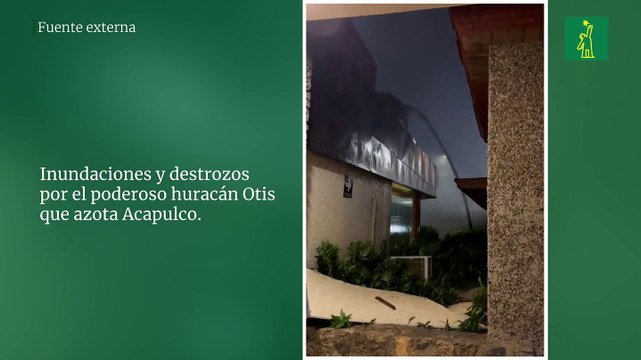 Inundaciones y destrozos por el poderoso huracán Otis que azota Acapulco, México