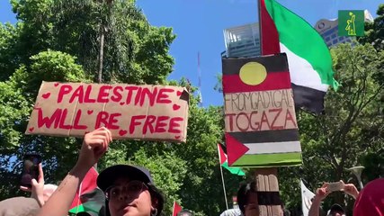 Miles de personas se manifiestan en Australia en solidaridad con el pueblo palestino