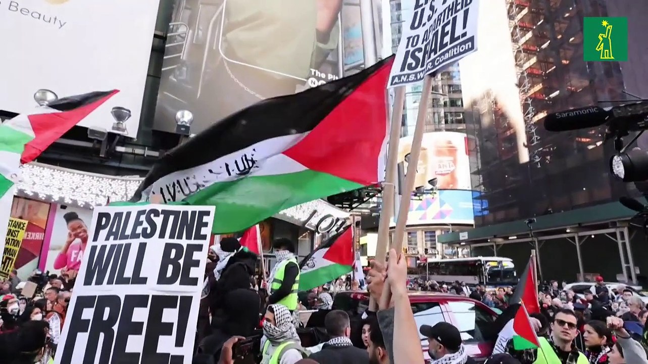 Manifestaciones por Palestina e Israel dividen Times Square