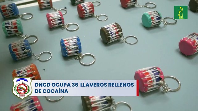 DNCD ocupa 36 llaveros rellenos de cocaína