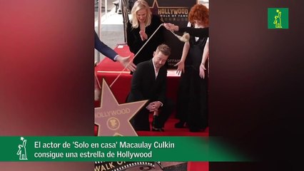 El actor de 'Solo en casa' Macaulay Culkin consigue una estrella de Hollywood